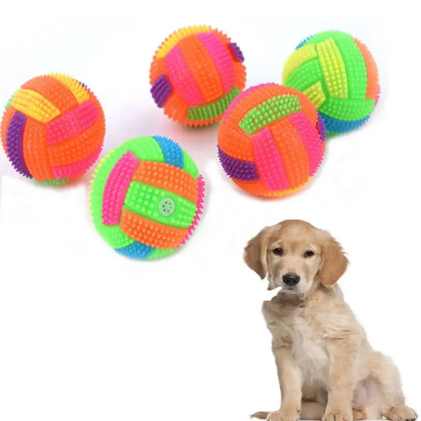 Luminous Rubber Dog Chew Toy with LED Lights