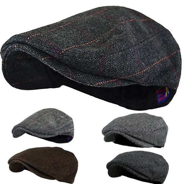 Soft Plaid Retro Hats for Men and Women