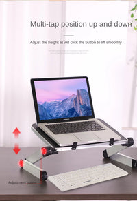 Folding Computer Desk with Cooler Fan Adjustable Laptop Desk Stand  Portable Lap Desk for Bed PC Notebook Table Table Board Lap