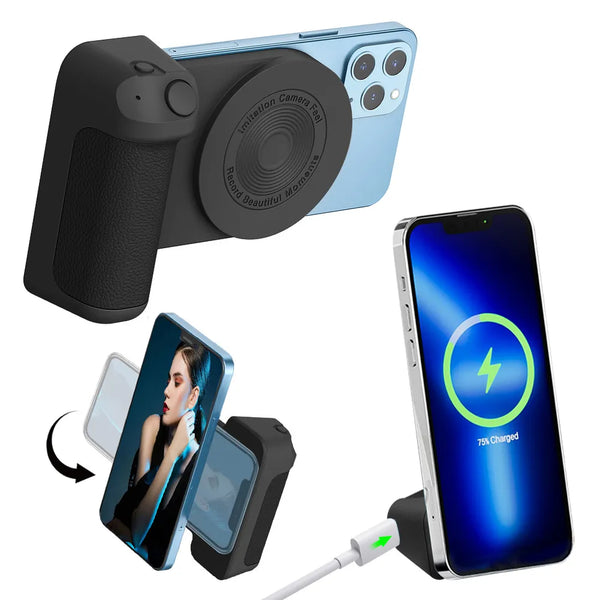 Camera Holder Grip Charging Multifunctional Magnetic Selfie Bracket