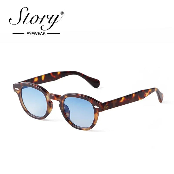 STORY Vintage Rivet Tortoiseshell Round Sunglasses