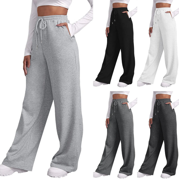 Wide Leg Fleece-Lined Sweatpants for Women