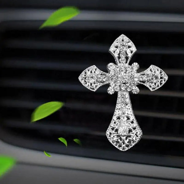 Car Perfume Air Freshener - Bling Cross Vent Clips